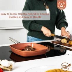 Westinghouse Grillpan Performance - Rebel Red - 28 X 28 Cm - Standaard Anti-aanbaklaag 14 Westinghouse Grillpan Performance - Rebel Red - 28 X 28 Cm - Standaard Anti-aanbaklaag -Keuken Kook Winkel WCFP0095G28OR 4