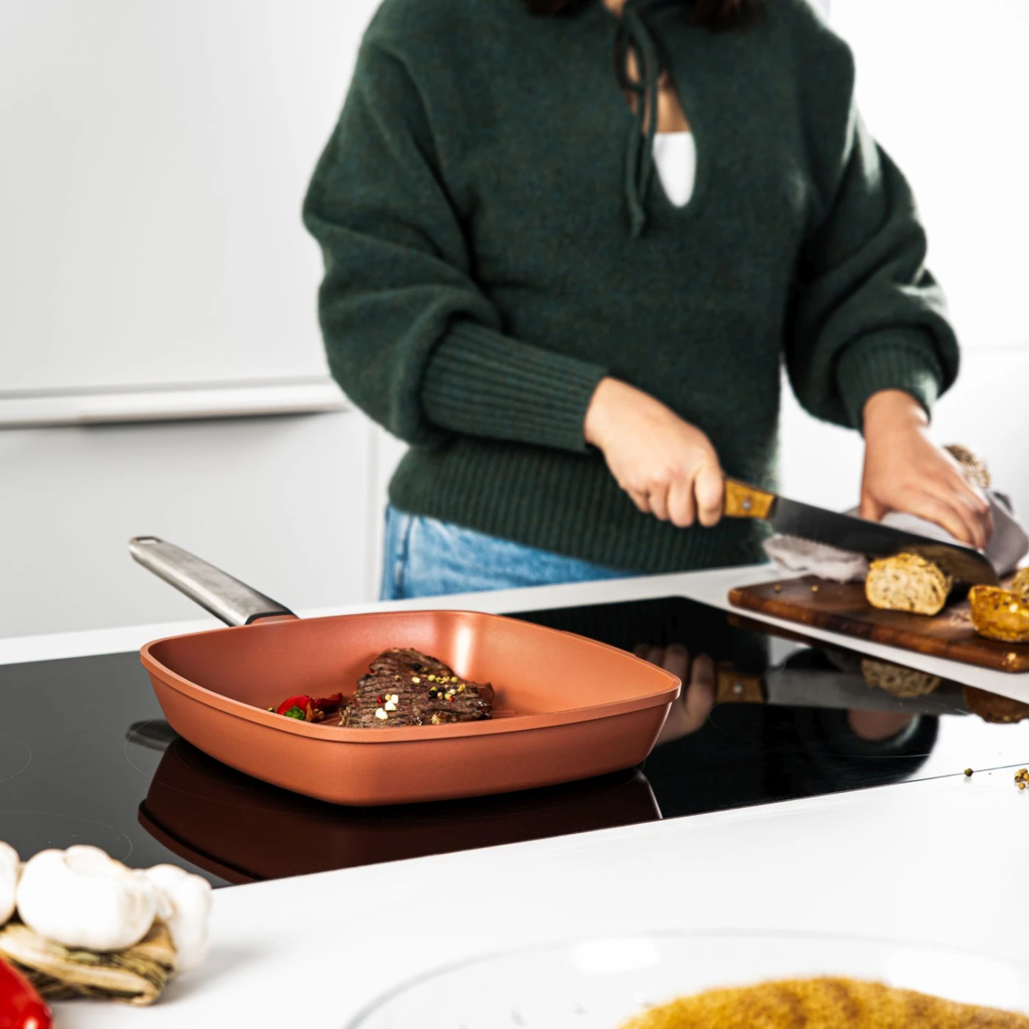 Westinghouse Grillpan Performance - Rebel Red - 28 X 28 Cm - Standaard Anti-aanbaklaag 6 Westinghouse Grillpan Performance - Rebel Red - 28 X 28 Cm - Standaard Anti-aanbaklaag - Afbeelding 6