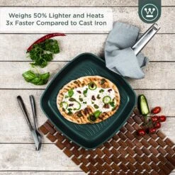 Westinghouse Grillpan Performance - Gracious Green - 28 X 28 Cm - Standaard Anti-aanbaklaag -Keuken Kook Winkel WCFP0095G28SG 2