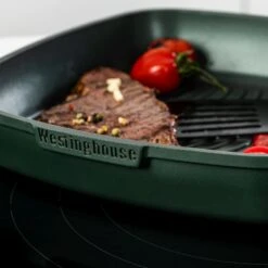 Westinghouse Grillpan Performance - Gracious Green - 28 X 28 Cm - Standaard Anti-aanbaklaag -Keuken Kook Winkel WCFP0095G28SG 9