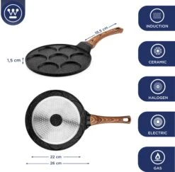 Westinghouse Pannenkoekenpan - Zwart - ø 26 Cm - Standaard Anti-aanbaklaag -Keuken Kook Winkel WCFP2009026MBB 3 scaled 1