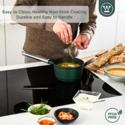 Westinghouse Steelpan Performance - Gracious Green - ø 18 Cm / 1.9 Liter -Keuken Kook Winkel WCSP0095N18SG 4