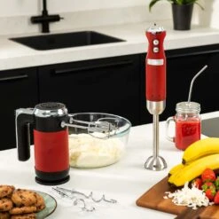 Westinghouse Staafmixer Retro Collections - 600 W - Cranberry Red - WKHBS270RD -Keuken Kook Winkel WKHBS270RD Retro Hand Blender 5