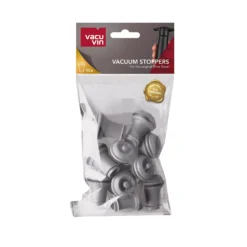 Vacu Vin Wijnstopper Vacuum Wine Stopper - Grijs - 10 Stuks -Keuken Kook Winkel WineStoppers SetOf10 VV9 V2