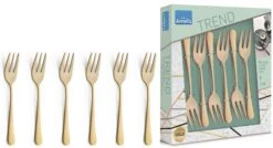Amefa Gebaksvorkjes Austin - Vintage Goud - 6 Stuks