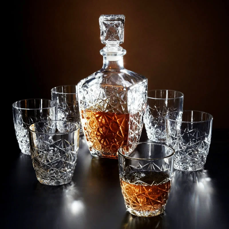 Bormioli Rocco Whiskey Set Dedalo - 7 Delige Set 2 Bormioli Rocco Whiskey Set Dedalo - 7 Delige Set - Afbeelding 2