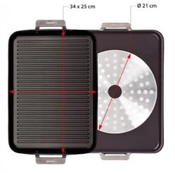 Valira Grillpan Aire Met Handgrepen - 34 X 25 Cm - Standaard Anti-aanbaklaag 8 Valira Grillpan Aire Met Handgrepen - 34 X 25 Cm - Standaard Anti-aanbaklaag -Keuken Kook Winkel ceramic grill pan aire.jpg3
