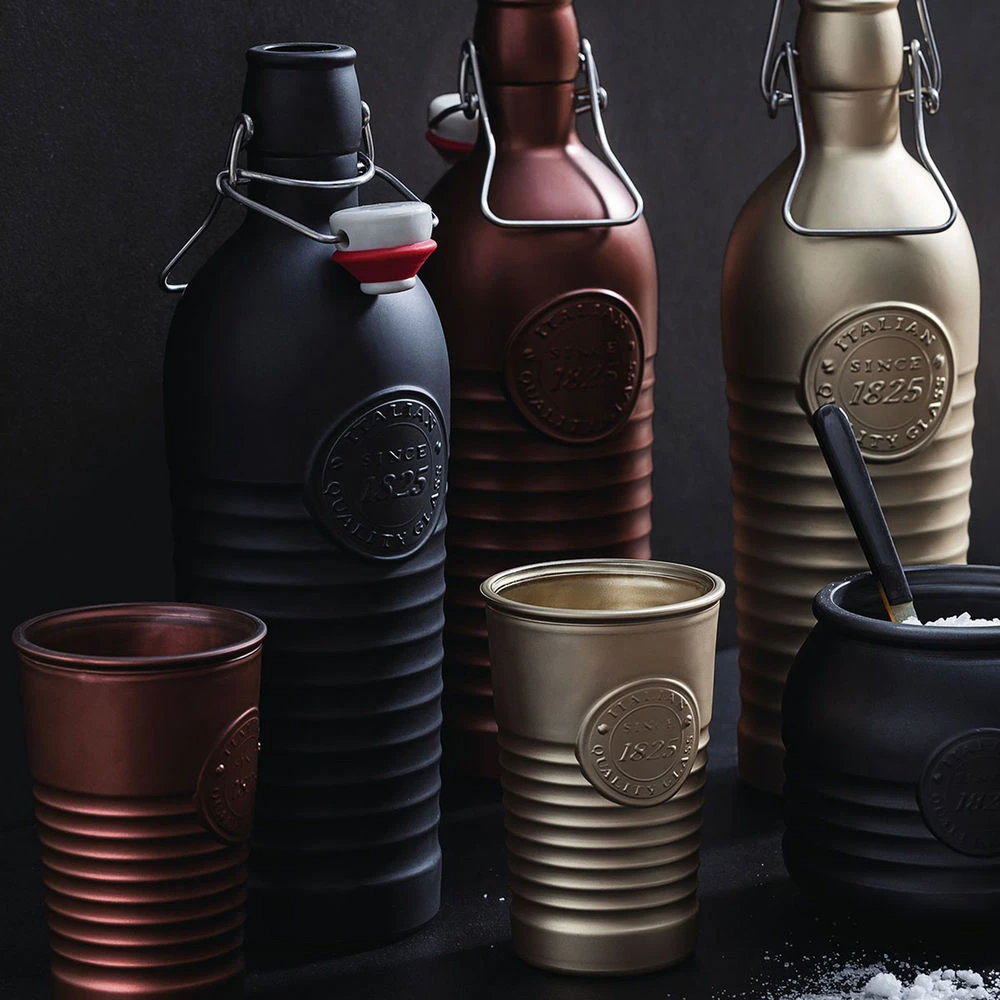 Bormioli Rocco Beugelfles / Weckfles Officina 1825 - Antraciet - 1.2 Liter 4 Bormioli Rocco Beugelfles / Weckfles Officina 1825 - Antraciet - 1.2 Liter - Afbeelding 4