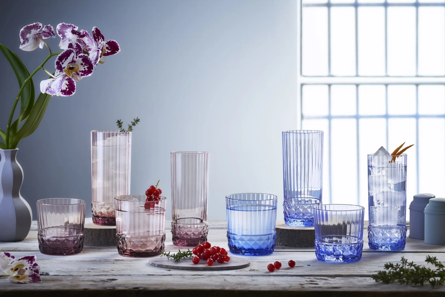 Bormioli Rocco Longdrinkglazen America 20's - Lilac Rose - 490 Ml - 6 Stuks 2 Bormioli Rocco Longdrinkglazen America 20's - Lilac Rose - 490 Ml - 6 Stuks - Afbeelding 2