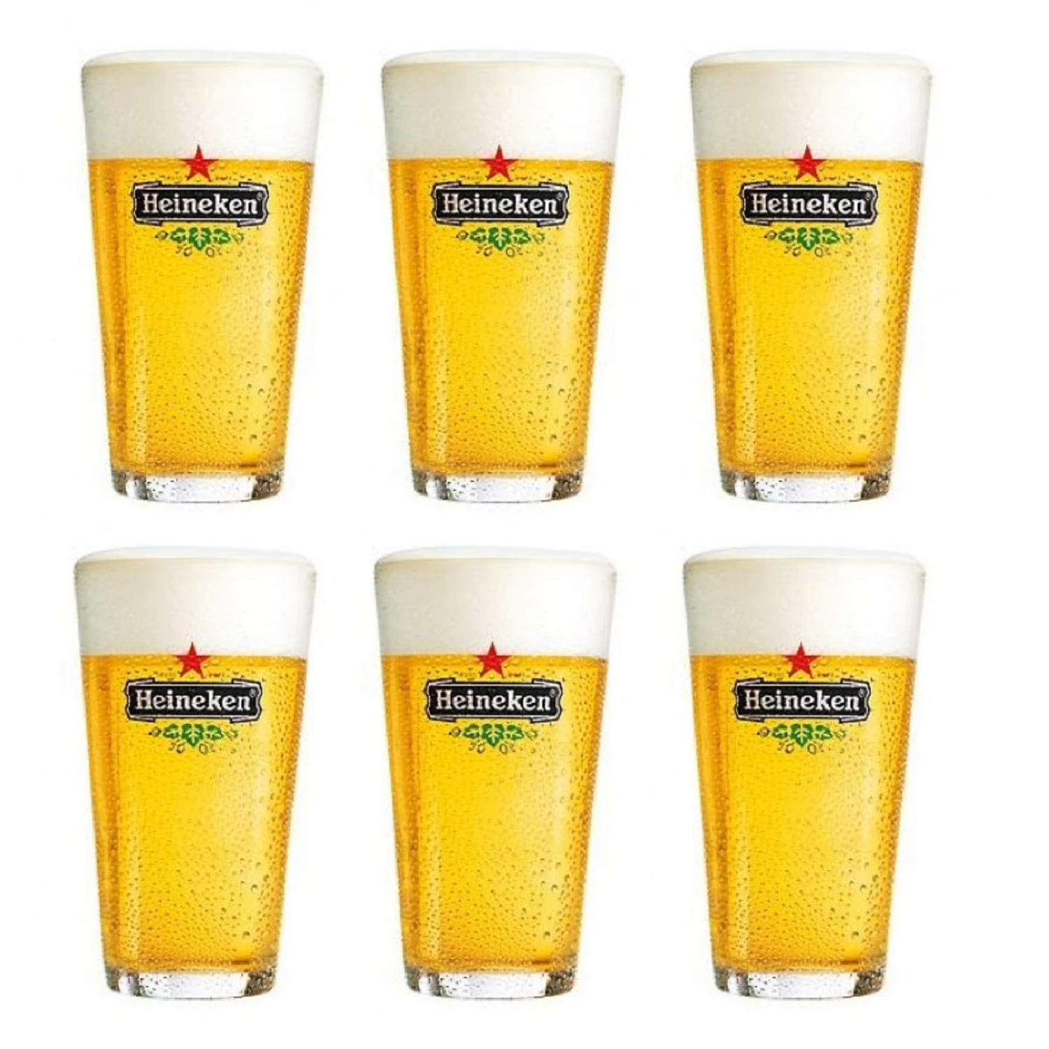 Heineken Bierglazen Vaasje - 250 Ml - 6 Stuks 1 Heineken Bierglazen Vaasje - 250 Ml - 6 Stuks