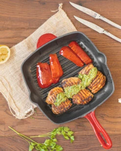 Blackwell Grillpan - Gietijzer - Rood - 27 X 27 Cm - Zonder Anti-aanbaklaag -Keuken Kook Winkel item 25 1