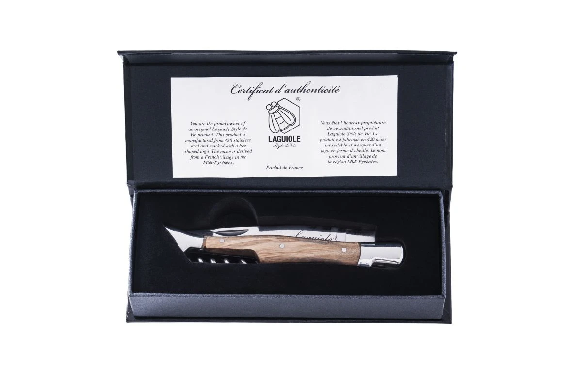 Laguiole Style De Vie Zakmes Met Kurkentrekker - Olijfhout 2 Laguiole Style De Vie Zakmes Met Kurkentrekker - Olijfhout - Afbeelding 2