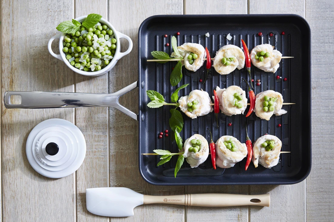 Le Creuset Grillpan Les Forgées TNS - 28 X 28 Cm - Standaard Anti-aanbaklaag 2 Le Creuset Grillpan Les Forgées TNS - 28 X 28 Cm - Standaard Anti-aanbaklaag - Afbeelding 2