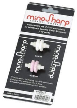 Minosharp Reserve Wieltjes Voor Minosharp Waterslijper 0220 - 2 Stuks 7 Minosharp Reserve Wieltjes Voor Minosharp Waterslijper 0220 - 2 Stuks -Keuken Kook Winkel minosharp slijpset verpakking 220