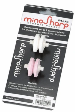 Minosharp Reserve Wieltjes Voor Minosharp Waterslijper 0440 - 2 Stuks -Keuken Kook Winkel minosharp slijpset verpakking 440