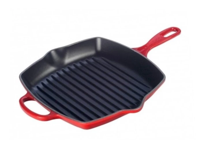 Le Creuset Grillpan Signature - Kersenrood - 26 X 26 Cm - Geëmailleerde Anti-aanbaklaag 2 Le Creuset Grillpan Signature - Kersenrood - 26 X 26 Cm - Geëmailleerde Anti-aanbaklaag - Afbeelding 2