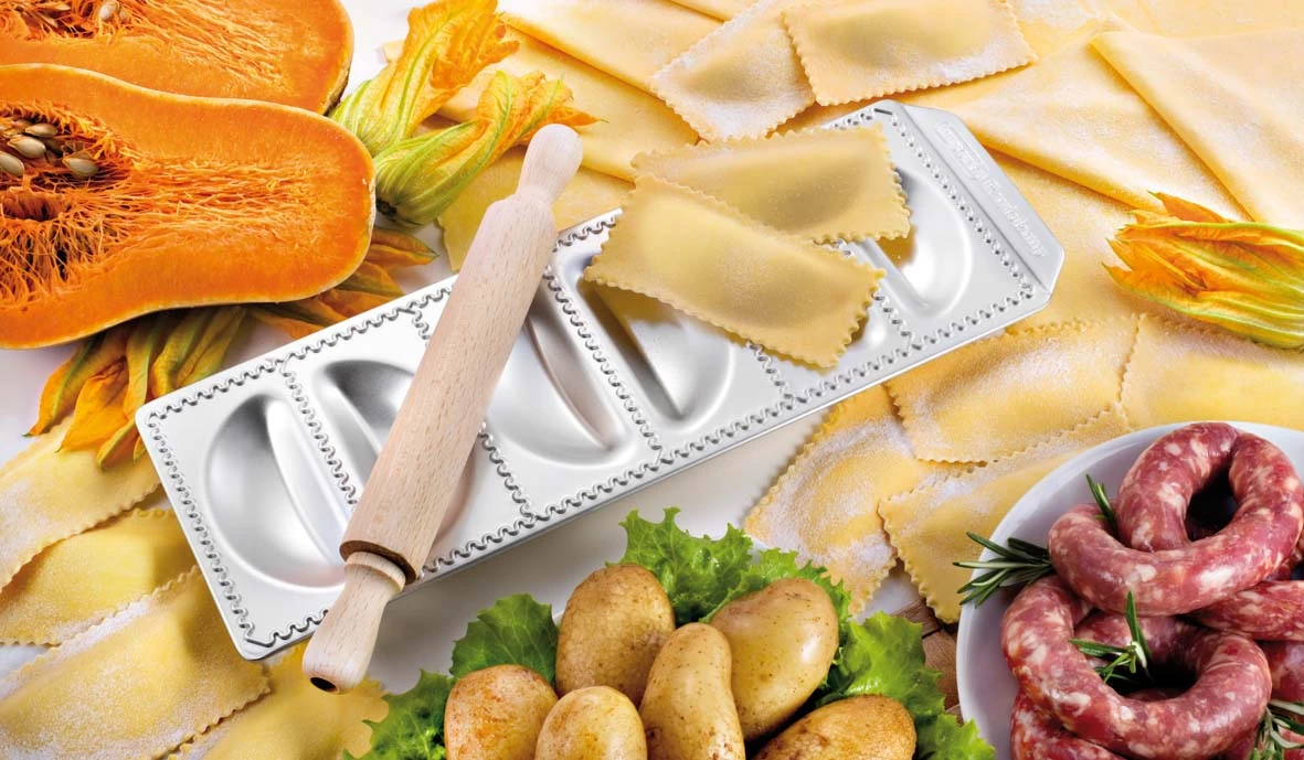 Imperia Ravioli Maker Met Deegroller 6 Vaks 2 Imperia Ravioli Maker Met Deegroller 6 Vaks - Afbeelding 2